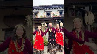 Hoothn rasile in gurung dress  #ghandruk #village #gurung #dress #dance #love #hindisong #goviral