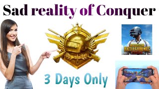 How To Reach Conquer In pubg lite In 3 Days | Sad Reality Of Conquer | Must Watch Video Dont Miss