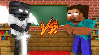 Monster School : WITHER VS HEROBRINE CHALLENGE - Minecraft Animation