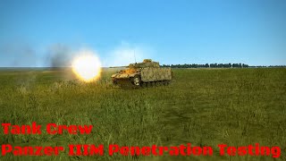 IL2 Tank Crew | Panzer IIIM penetration testing