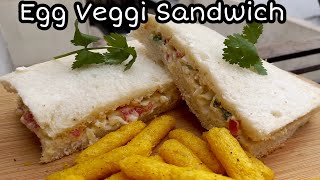 Egg veggi quick sandwich #sadfifoodhub #sandwich #egg #vegitables