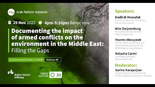 Documenting the impact of armed conflicts on the environment in the Middle East:  Filling the Gaps