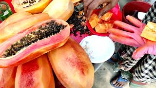 Extremely delicious papaya street food || Bangladeshi street food ||