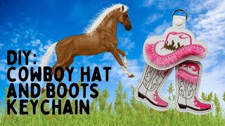 Embroider Perfect Cowboy Boot & Hat Keychains in Minutes! #inthehoop #embroidery #embroiderydesigns