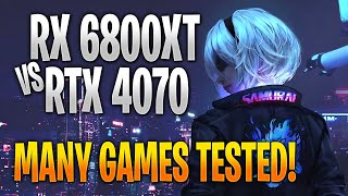 AMD RX 6800 XT vs Nvidia RTX 4070 | Game Benchmark Tests and Gameplay