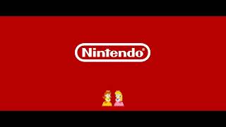 2023 Nintendo logo with Princess Peach and Princess Daisy