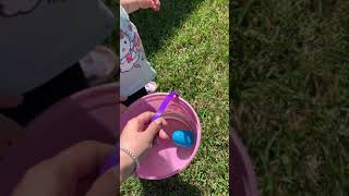 18 month old Belle Easter egg hunt 2019