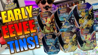 EARLY EEVEE EVOLUTIONS TINS! Opening All 3 New Pokemon Cards Tins!