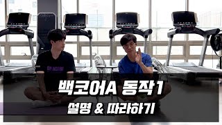 백코어A 동작1 설명 & 따라하기 #러닝 #보강운동