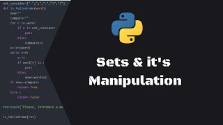 Learn Complete Python - # Day 23 - Sets & its Manipulation In Python