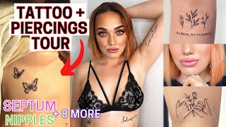 TATTOO & PIERCING TOUR | 7 tattoos & 11 piercings 🤟🏼