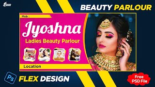 Beauty Parlour Flex Design | Free PSD File | Its PS Design | Photoshop Tutorial | 2023