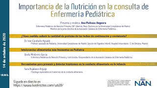 Importancia de la nutrición en la consulta de Enfermería Pediátrica