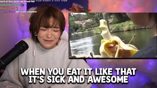 Miyoung Reacts to Herself Eating a Banana