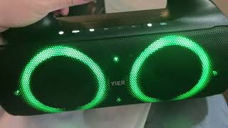 YIER 80w Peak Portable Wireless Speaker Review, 80w and waterproof