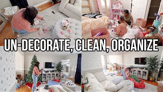 EXTREME CLEAN WITH ME! UN-DECORATING, DECLUTTERING & ORGANIZING, LAUNDRY, CLEANING MOTIVATION & MORE