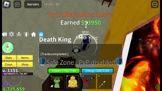 Day 1 of trying to roll a mammoth or sound from the Death King | Blox Fruit New Update 21 (Ghost)