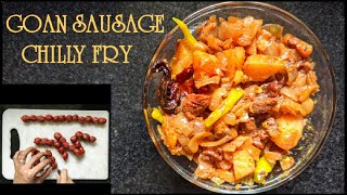 Goan Sausage chilly fry Recipe I Goan Chourico Chilli Fry Curry I Goan Pork sausage chili fry recipe