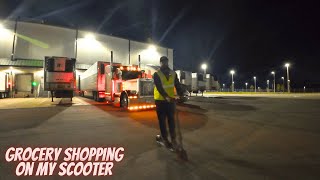 I parked my Peterbilt & went grocery shopping on my scooter!