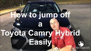 How to jump of a Toyota Camry Hybrid easily with Gary Pollard The Fist Pump Guy at Bondy’s Toyota