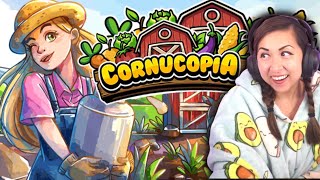 🌟 1ST Look 🌟 at a NEW cozy game, Cornucopia! | Gameplay and Reactions