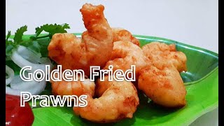 Golden Fried Prawns – Prawn Fry Recipe in Bengali – Chingri Macher Pakora – Puja Special Recipe