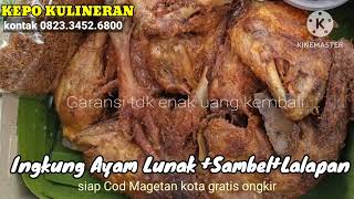 Ingkung Ayam jawa lunak tulang + sambal + lalapan siap cod Magetan kota gratis ongkir