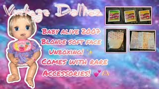 Baby alive 2007 model blonde soft face unboxing! 💕🫶🏻