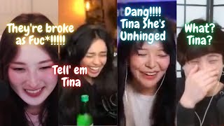 Everyone can't stop laughing after Tina Swears at the guys.