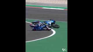 NGERI !!! Momen Alex Rins Jatuh Di MotoGP Portugal 2021