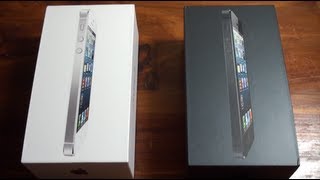 Apple iPhone 5 Unboxing - Black & White