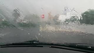 Tormenta y granizada 19/5/ 2018  en la  A 49 a la altura de salucar la mayor  Sevilla Huelva