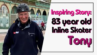 Inspiring 83 year old inline skater Tony returns to skating with Asha Skatefresh after a break.