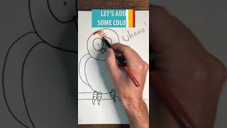 Easy Owl Drawing for Kids (and Beginners) 🦉#shorts #owl#drawing