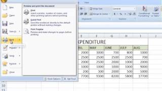 Print Preview in Excel