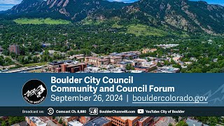 September 26, 2024 City of Boulder City Council Community Forum