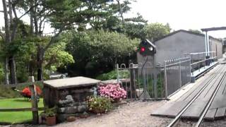 "River Esk" pulls into Ravenglass Station on the Ravenglass and Eskdale Railway