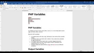 PHP Variables and Variables Scope  | How to Learn PHP