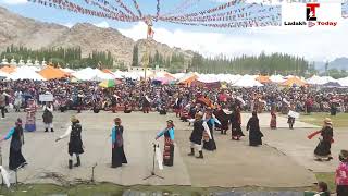 Tibetan Song & dance during the H H Dalai Lama birthday at Choglamsar Leh