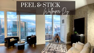 PEEL AND STICK WALLPAPER DIY