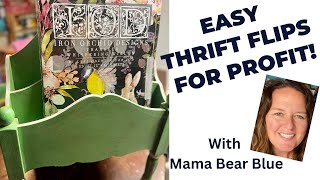 Quick and easy flips for profit, thrifting side hustle 2023, basic painting, stenciling, transfers