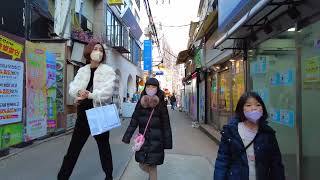 4K Exploring Hongdae South Korea Walking Around 022723