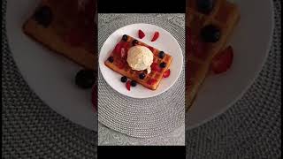 waffle & icecream #shortvideos #shortsfeed #foodie #food #yummy #delicious #dessert #quickrecipe