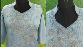 कॉलर लगाने का आसान तरीका। Kurti Half Collar Design Cutting And Stitching Simple