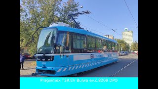 Jízda tramvají Pragoimex T3R.EV Bulwa ev.č.8209 DPO