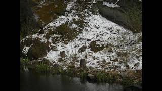 Time Lapse of snow melting on a hillside