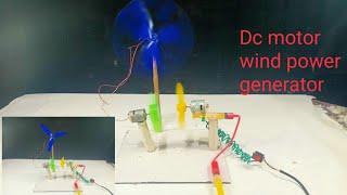 amazing experiment DC motor wind power generator