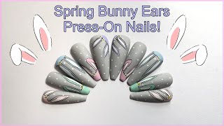 Spring Bunny Ears Press-On Nails!