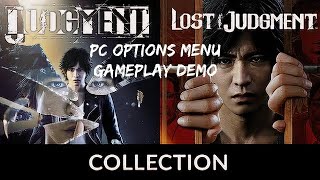 Lost Judgment (ロストジャッジメント)：裁かれざる記憶 + Judgment (JUDGE EYES：死神の遺言) - PC PORT Options Menu + DEMO