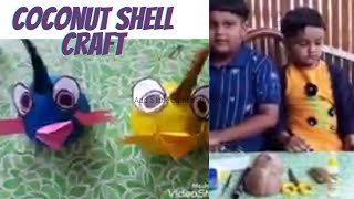 Coconut shell craft ideas| How to make Birds with Coconut shell